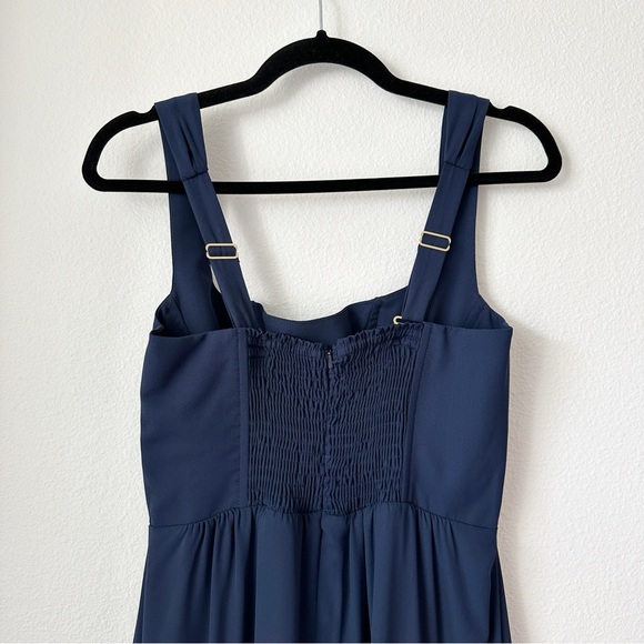 NEW Show Me Your Mumu Nina Chiffon Maxi Dress in Rich Navy Crisp sz M - Picture 7 of 9